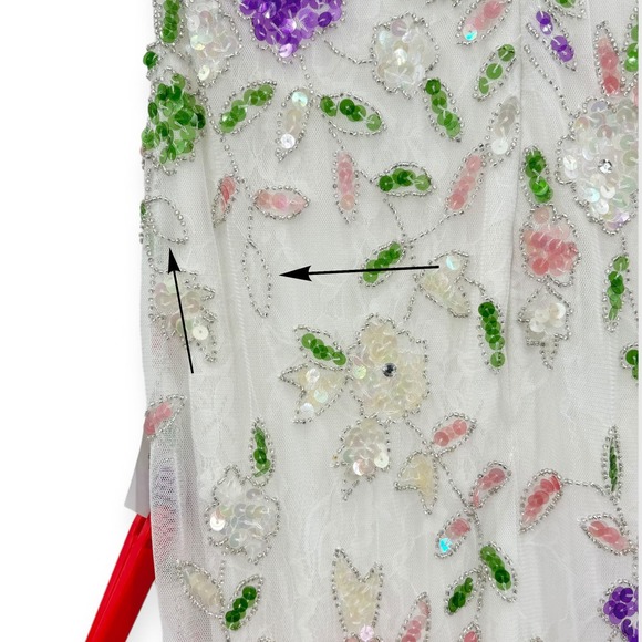 Mac Duggal Embellished Lace Sleeveless V-neck Thigh Slit Gown 10893 NEW Size 2 - Picture 13 of 16